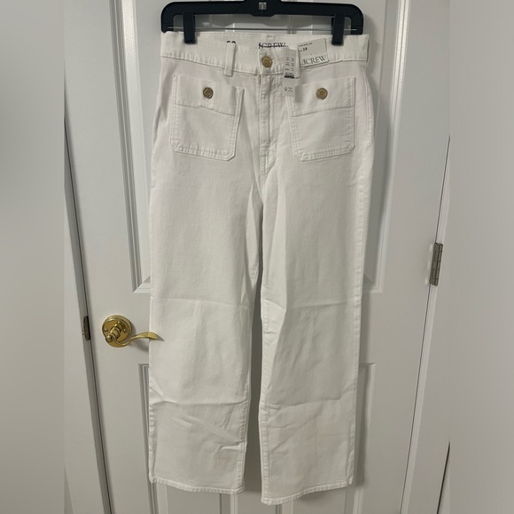 J. Crew Sailor Slim Wide Leg Jean in White - Picture 8 of 13